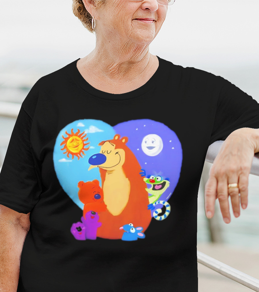 Bear In The Big Blue House Muppet History With Sun And Moon Characters T-Shirt