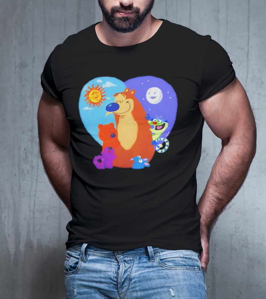 Bear In The Big Blue House Muppet History With Sun And Moon Characters T-Shirt