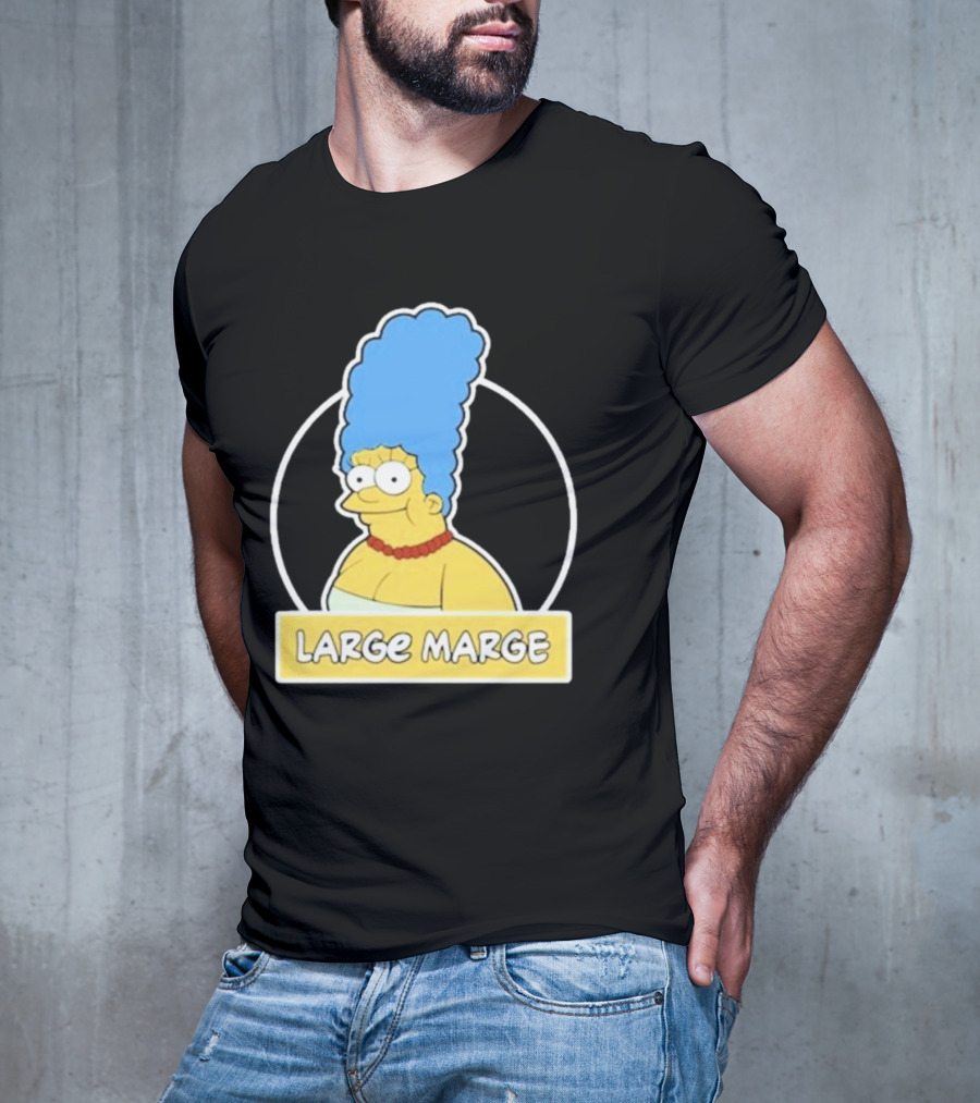 Justin Danger Nunley Large Marge Blue Hair Red Necklace Yellow Skin T-Shirt