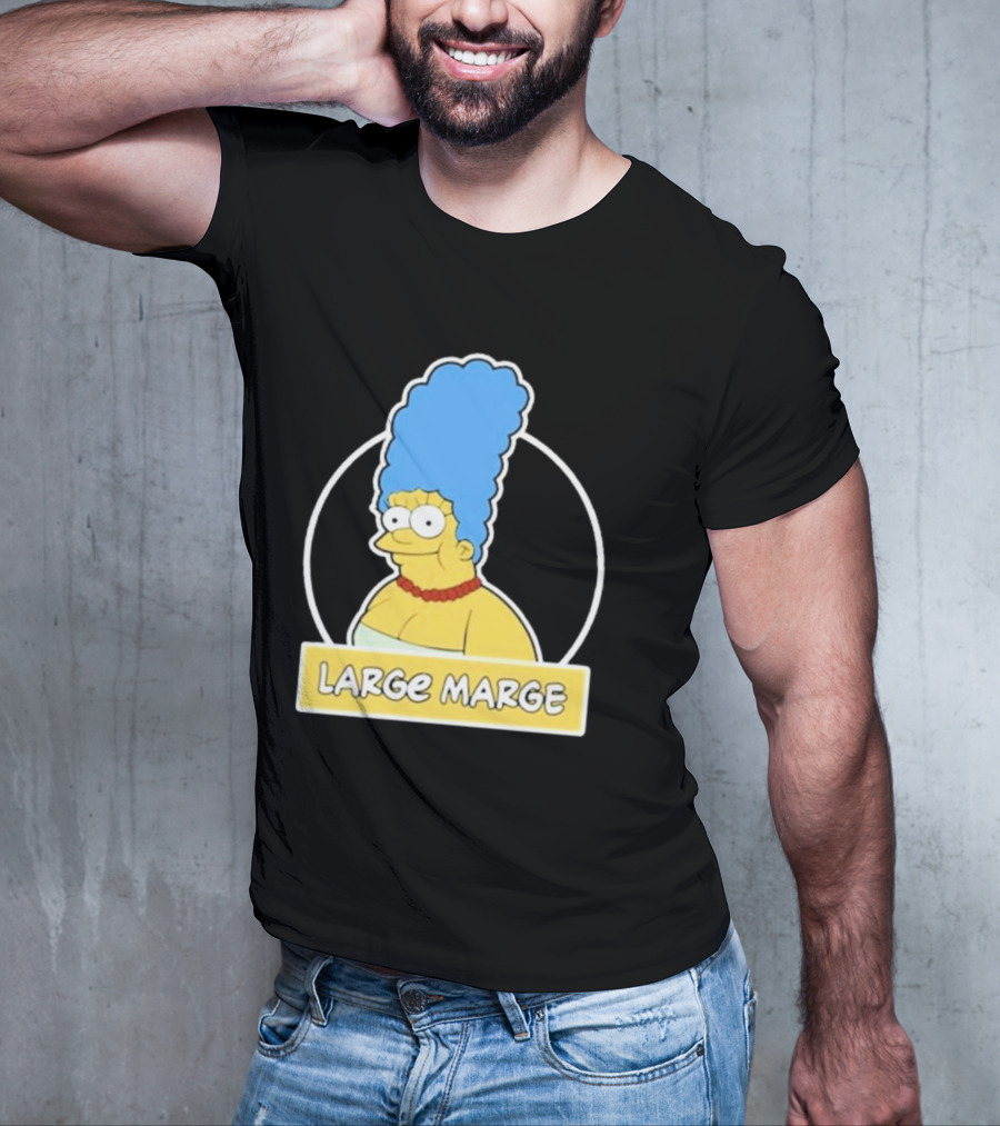 Justin Danger Nunley Large Marge Blue Hair Red Necklace Yellow Skin T-Shirt