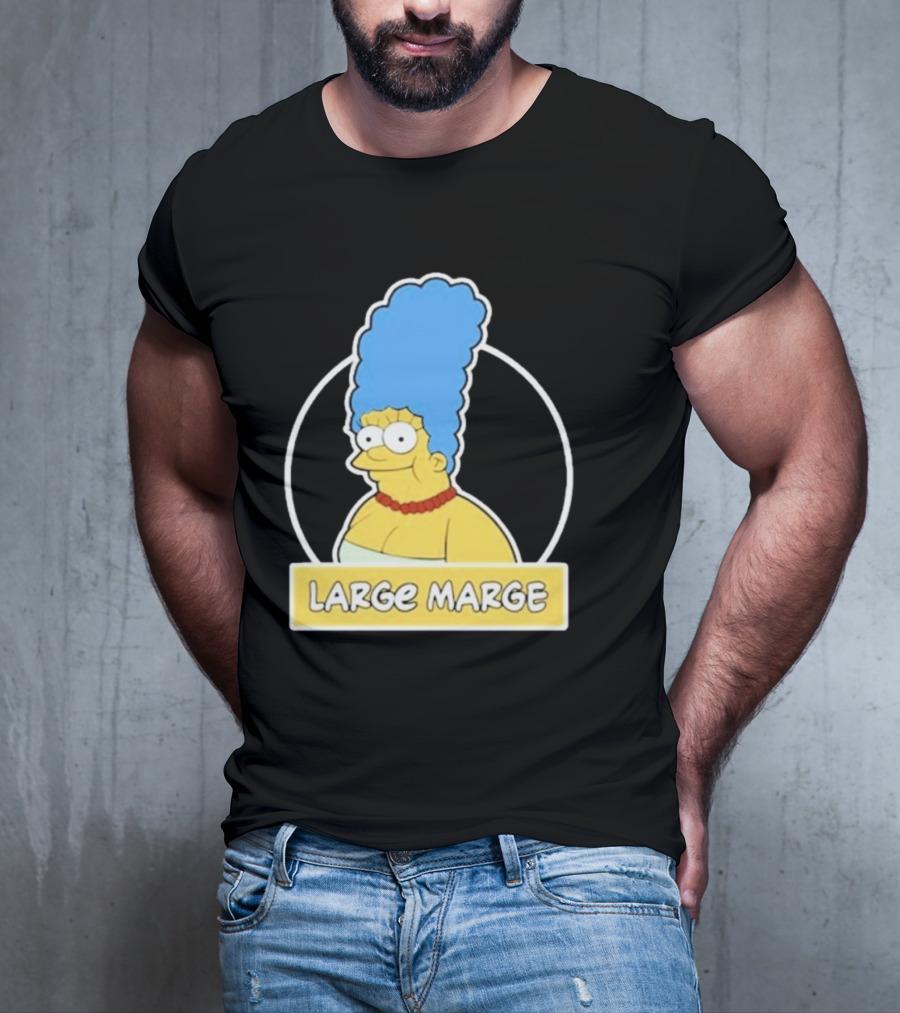 Justin Danger Nunley Large Marge Blue Hair Red Necklace Yellow Skin T-Shirt