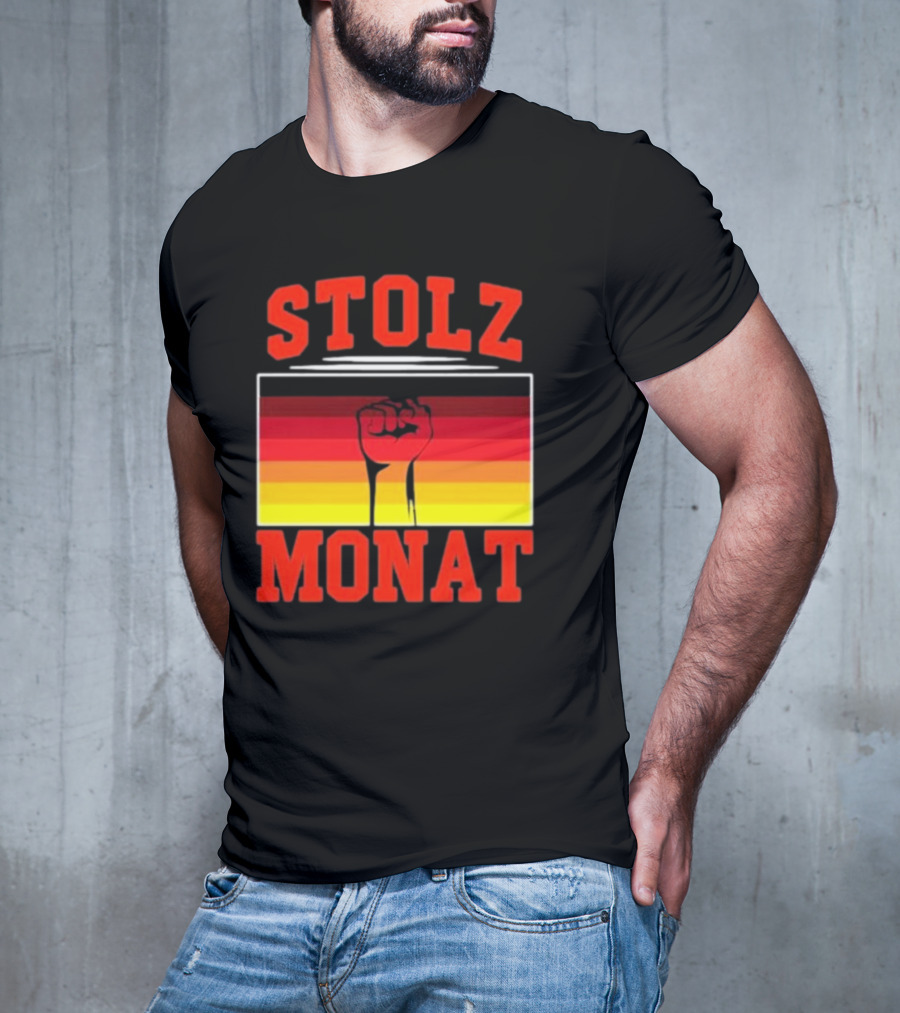 Stolz Monat Fist With German Flag Colors T-Shirt