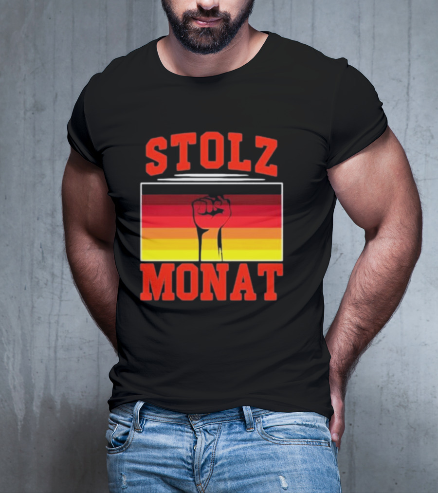 Stolz Monat Fist With German Flag Colors T-Shirt