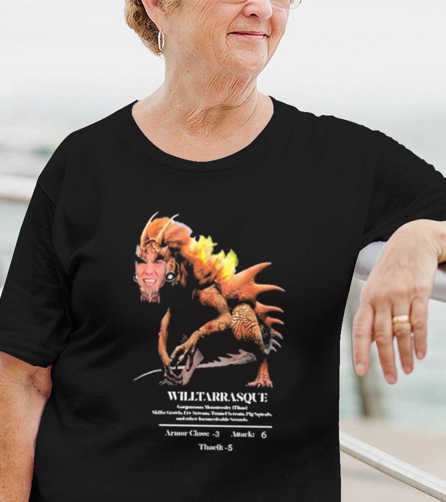 The Charismatic Voice Gorgonzilla Minutaursty Tarrasque Willtarrasque Armor Claws Attack ThroRk T-Shirt
