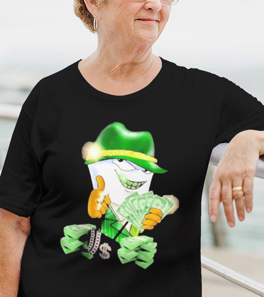 Thug Shake Money Master Shake With Cash And Green Hat T-Shirt