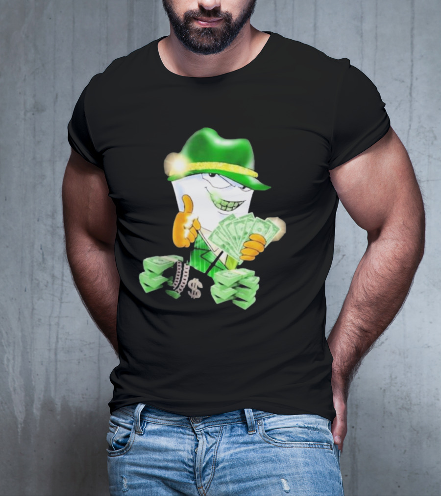Thug Shake Money Master Shake With Cash And Green Hat T-Shirt
