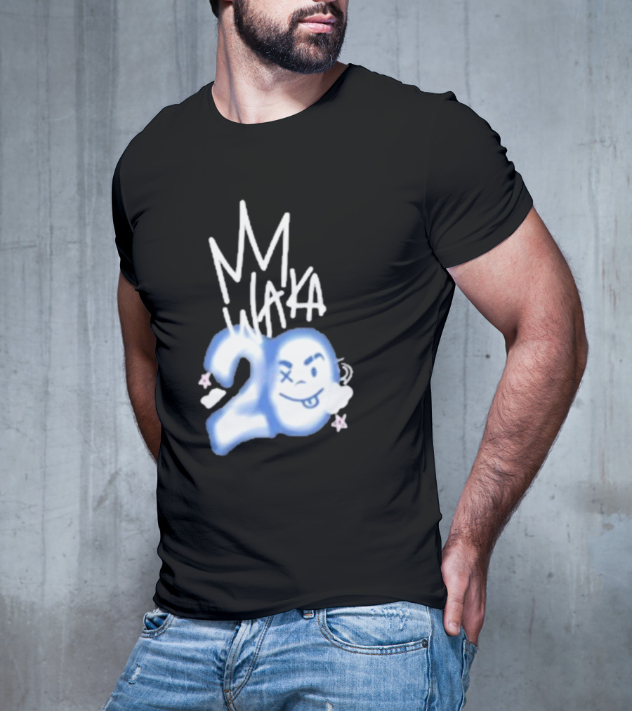 Waka Crew Waka 20 Birthday Bundle MM Style Cloud Star Emoji T-Shirt