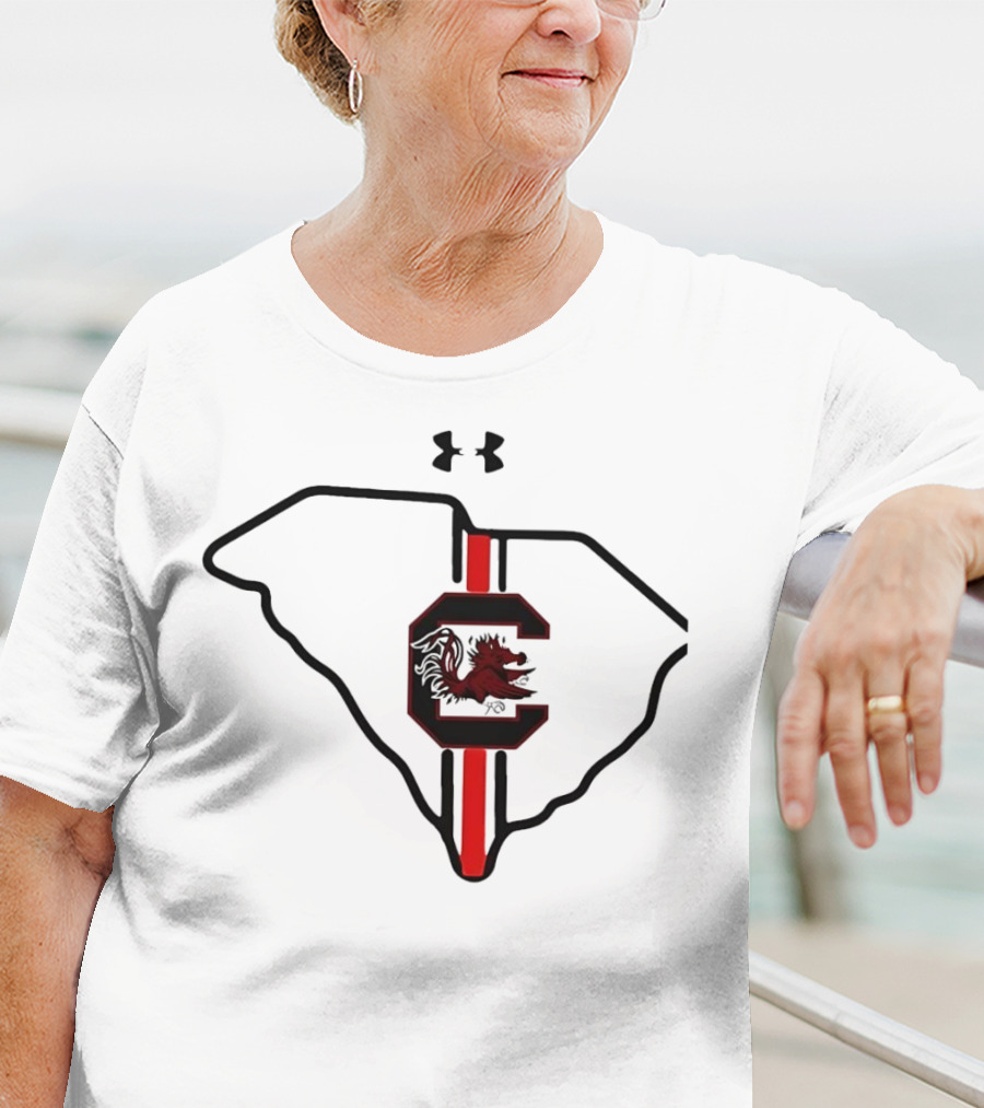 South Carolina Gamecocks Map Outline Under Armour T-Shirt