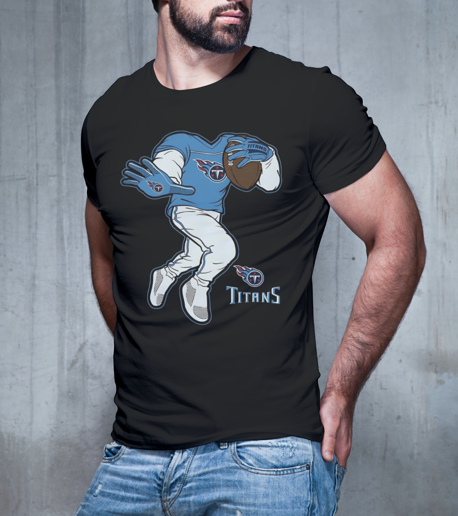 Tennessee Titans Stiff Arm Football Player T-Shirt