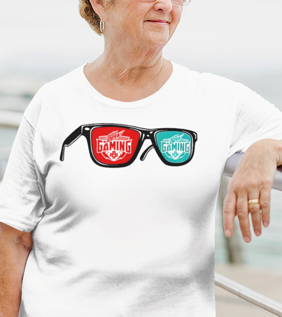 Gaming Spectacles Mtn Dew Red Blue Vibes T-Shirt
