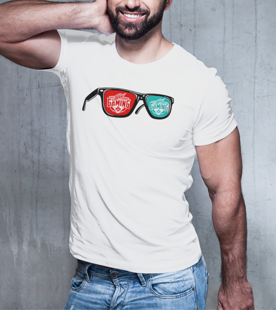Gaming Spectacles Mtn Dew Red Blue Vibes T-Shirt