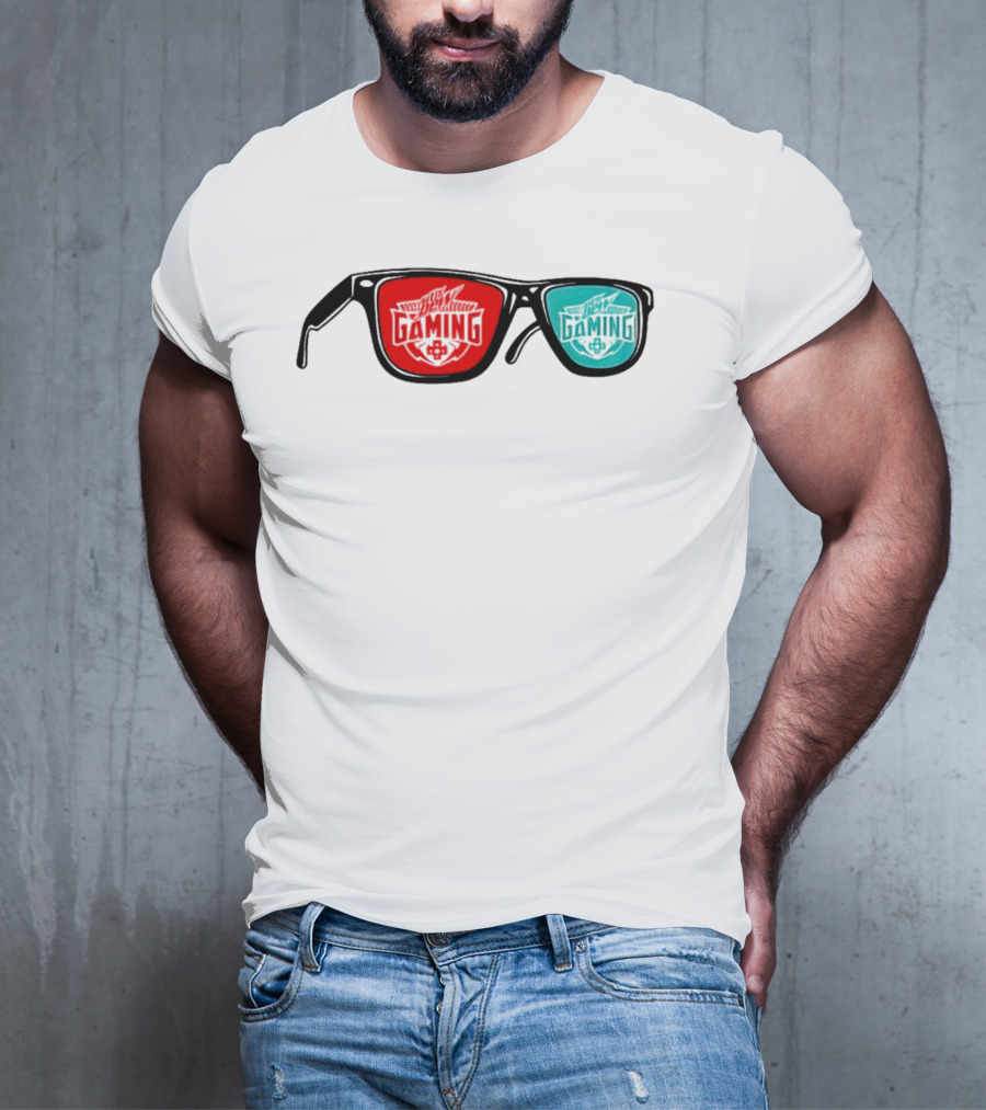 Gaming Spectacles Mtn Dew Red Blue Vibes T-Shirt
