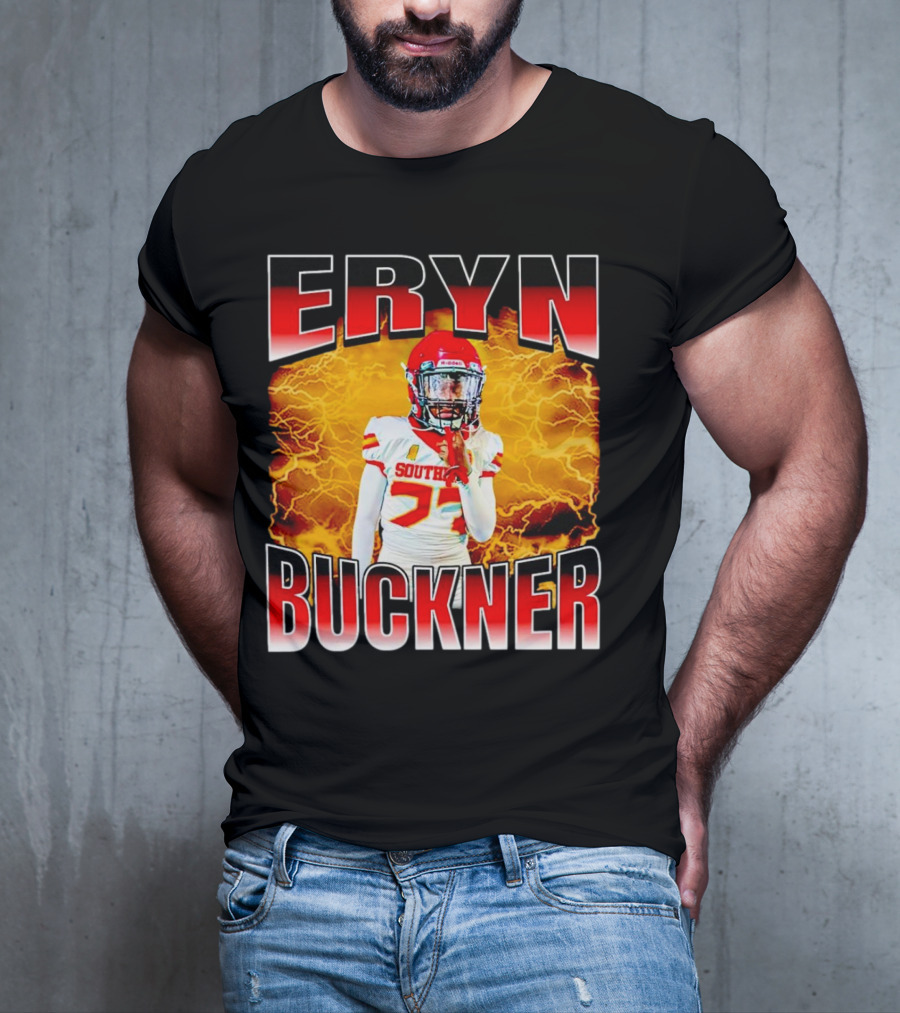 Eryn Buckner Southern Football Vintage Style With Lightning Background T-Shirt