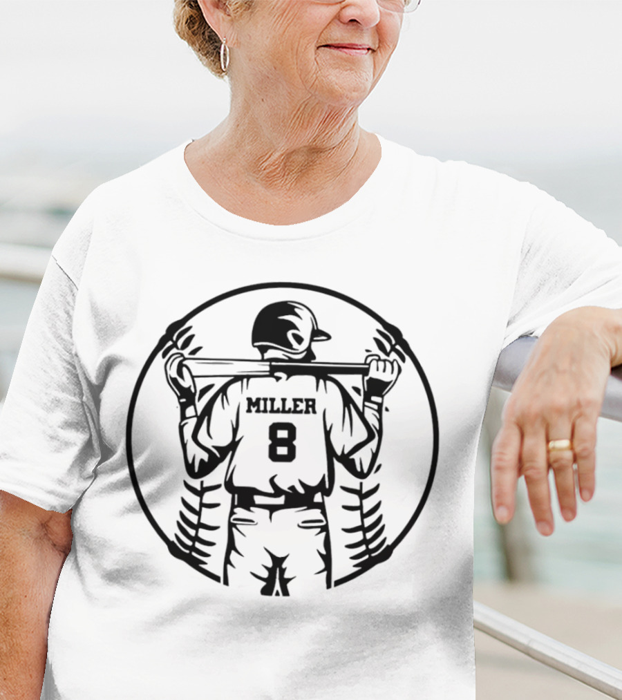 Miller 8 Baseball Player Jersey T-Shirt