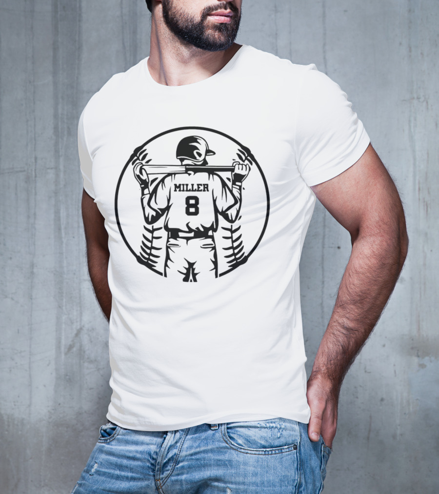 Miller 8 Baseball Player Jersey T-Shirt