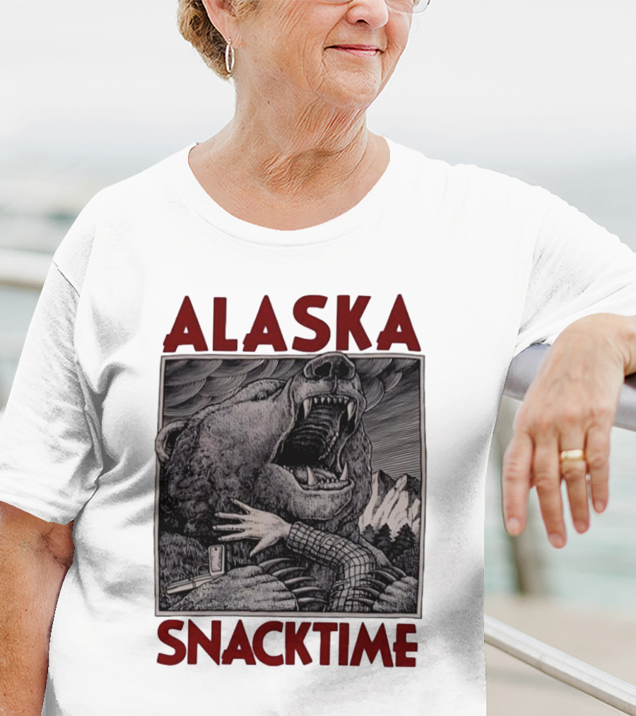 ALASKA SNACKTIME Bear Art By Ray Troll T-Shirt