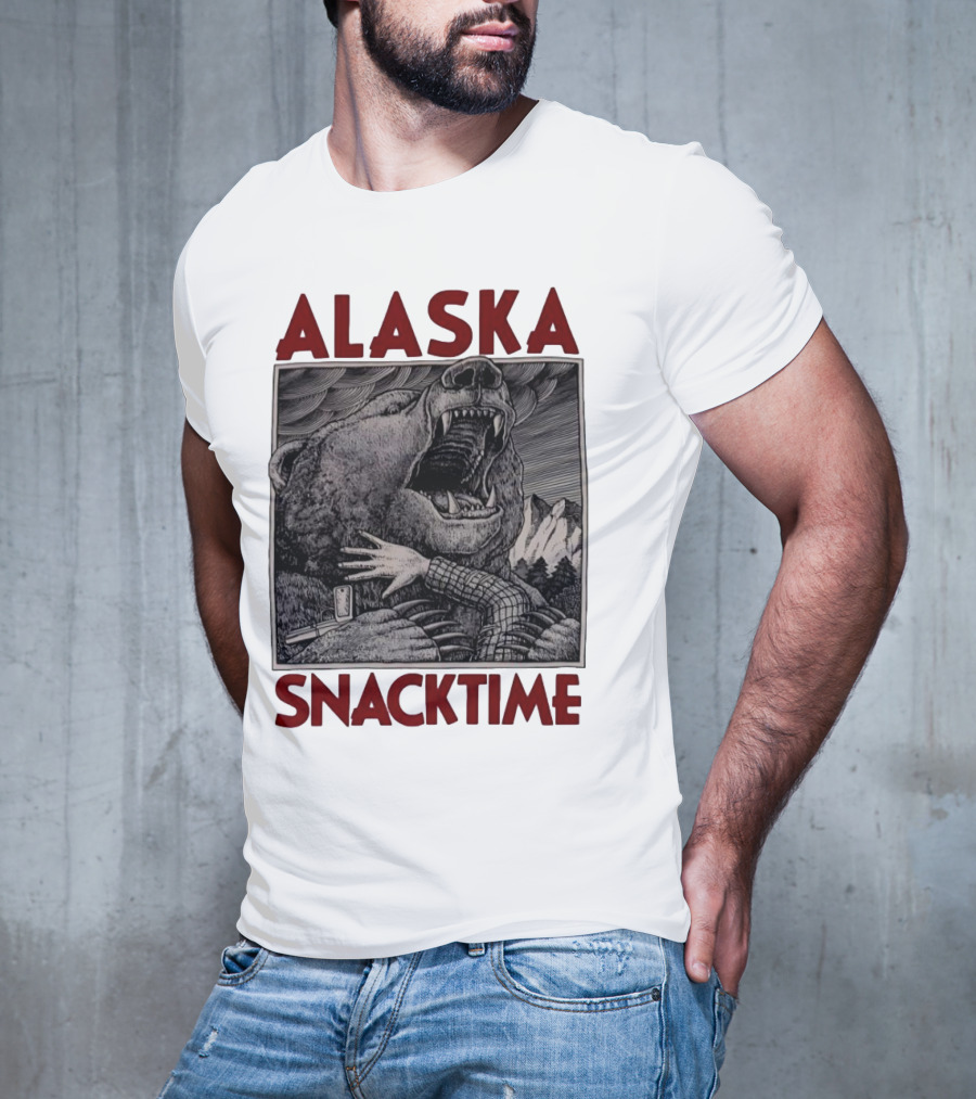 ALASKA SNACKTIME Bear Art By Ray Troll T-Shirt