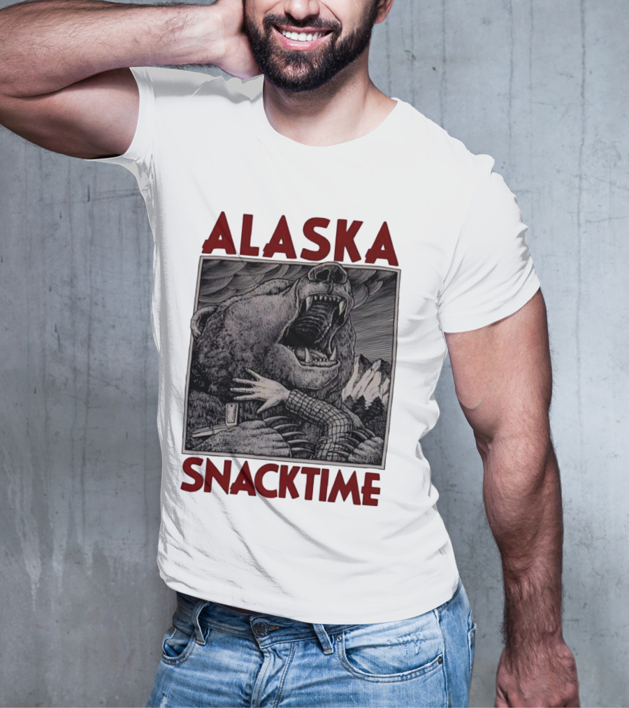 ALASKA SNACKTIME Bear Art By Ray Troll T-Shirt