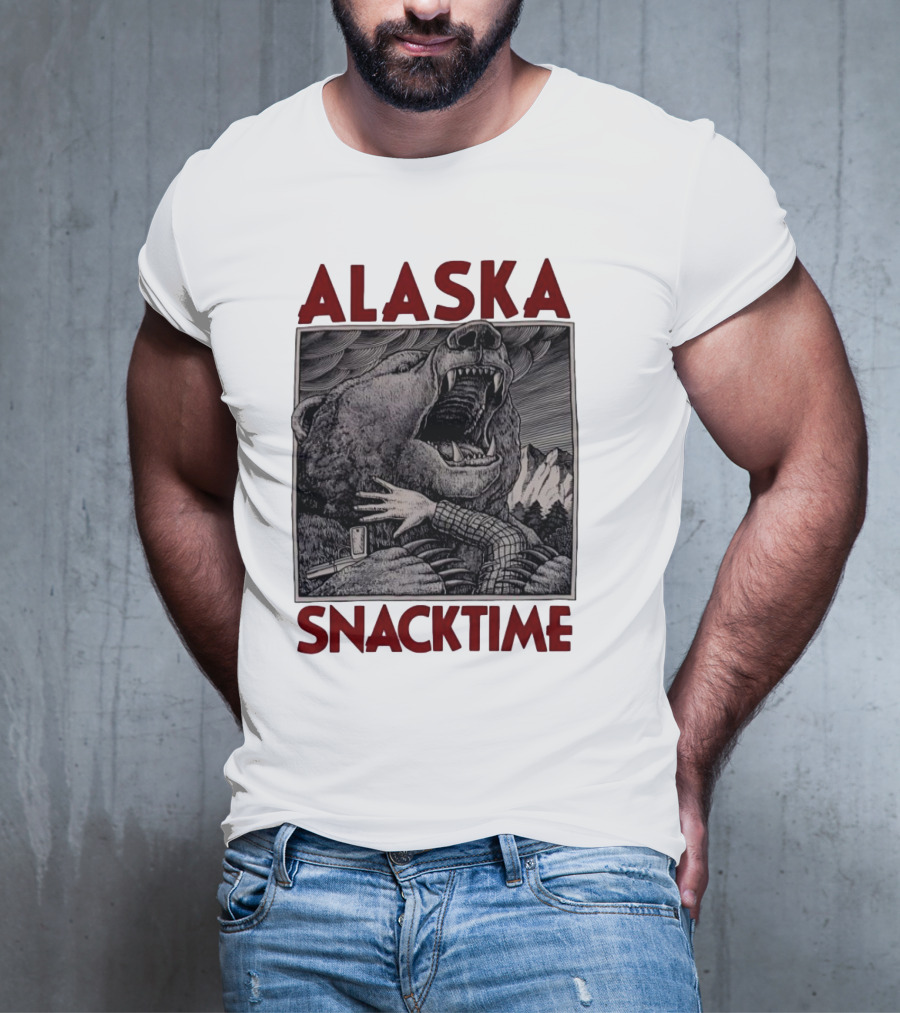 ALASKA SNACKTIME Bear Art By Ray Troll T-Shirt