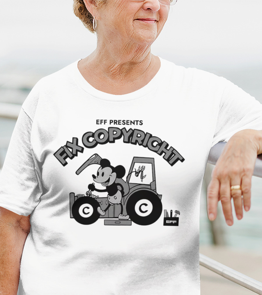 EFF Presents Fix Copyright Mickey Mouse Effort T-Shirt