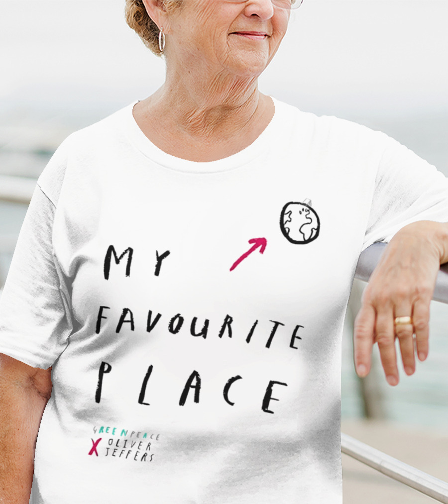 My Favourite Place Earth Greenpeace Oliver Jeffers T-Shirt