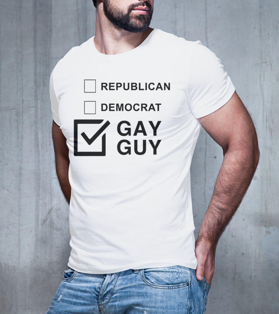 Republican Democrat Gay Guy Checkboxes T-Shirt