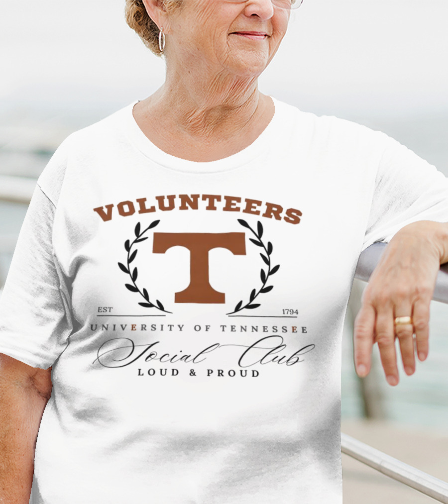 Volunteers University Of Tennessee Social Club Loud And Proud Est 1794 T-Shirt