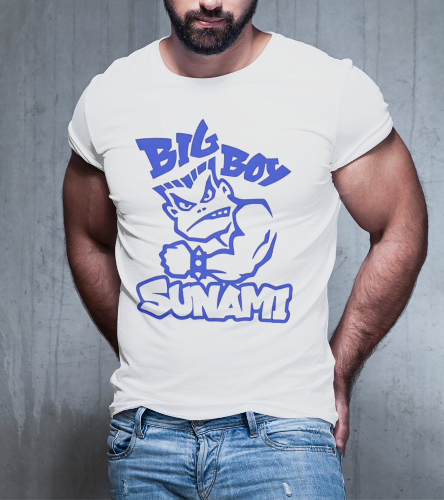 Big Boy Sunami Punching Character T-Shirt