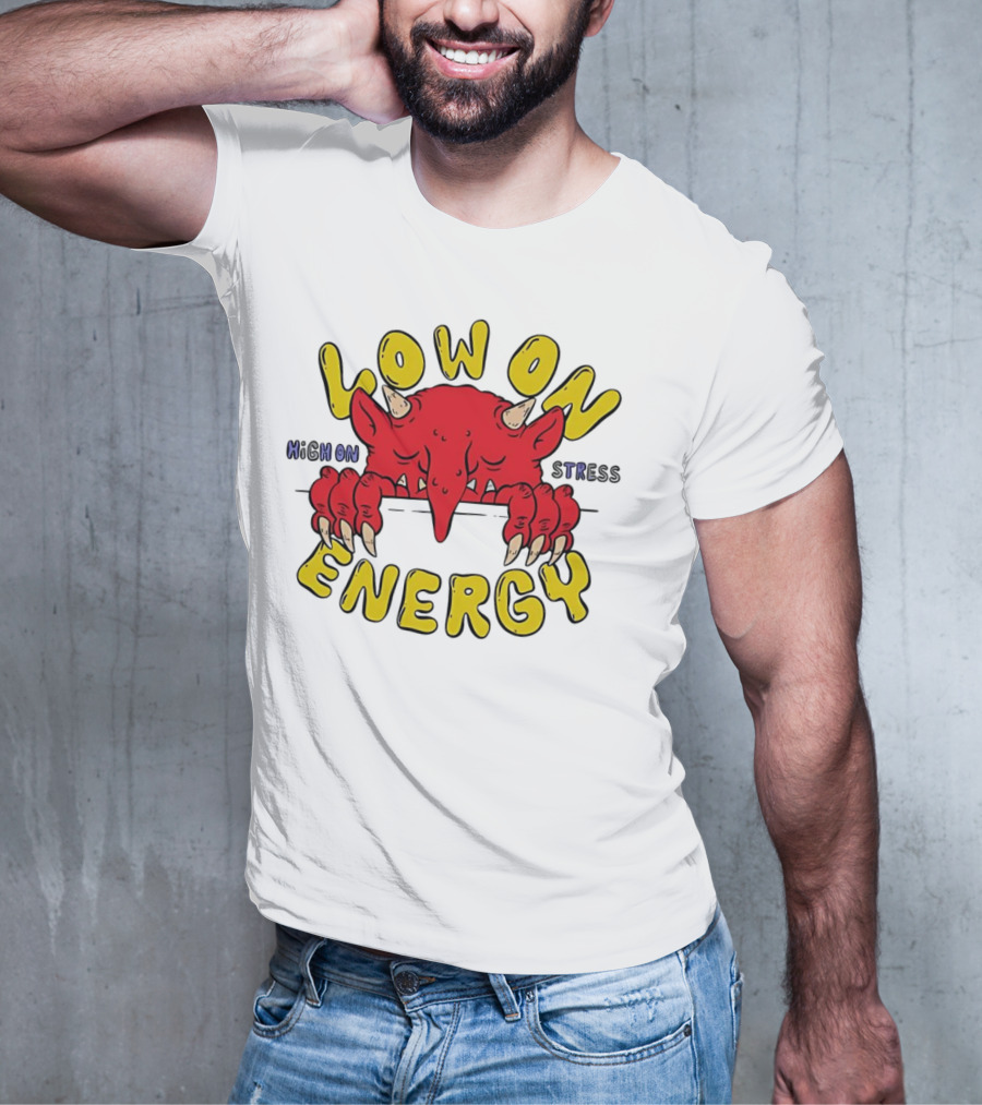 Low On Energy High On Stress Red Demon T-Shirt