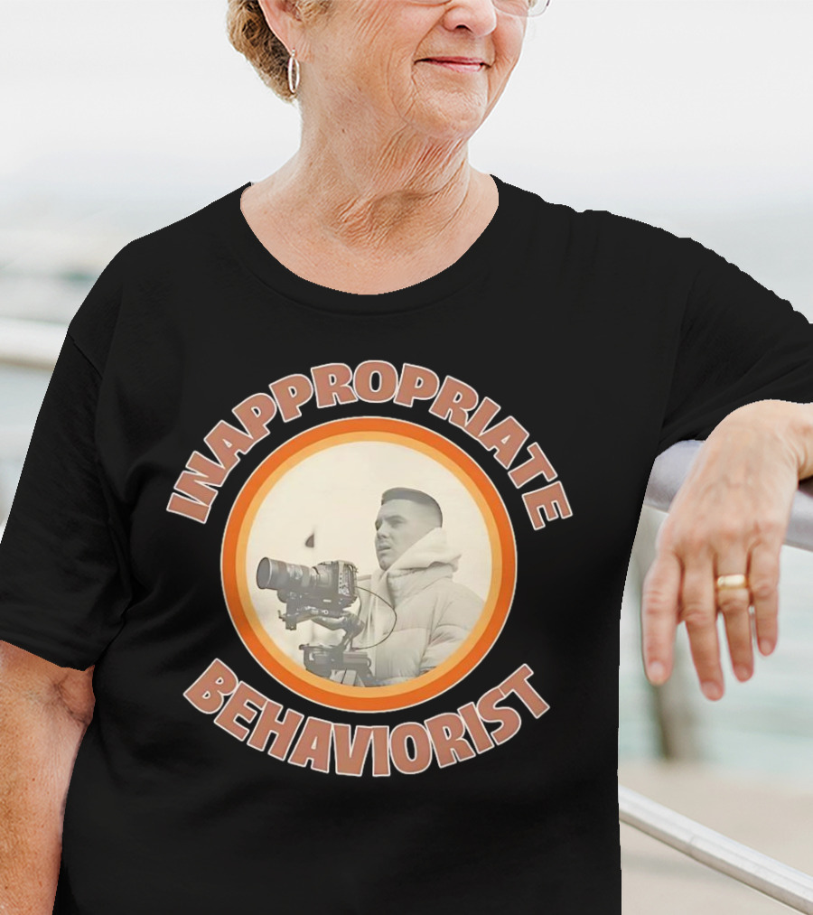 Inappropriate Behaviorist Vintage Camera Circle T-Shirt
