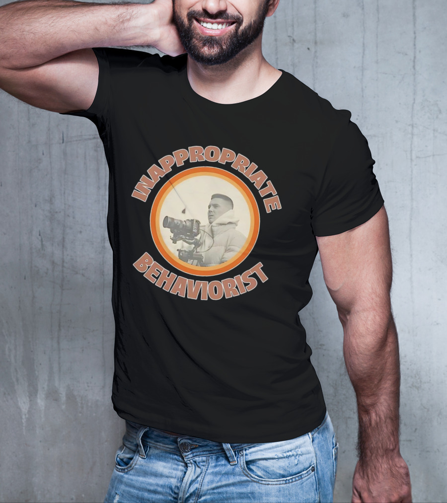Inappropriate Behaviorist Vintage Camera Circle T-Shirt
