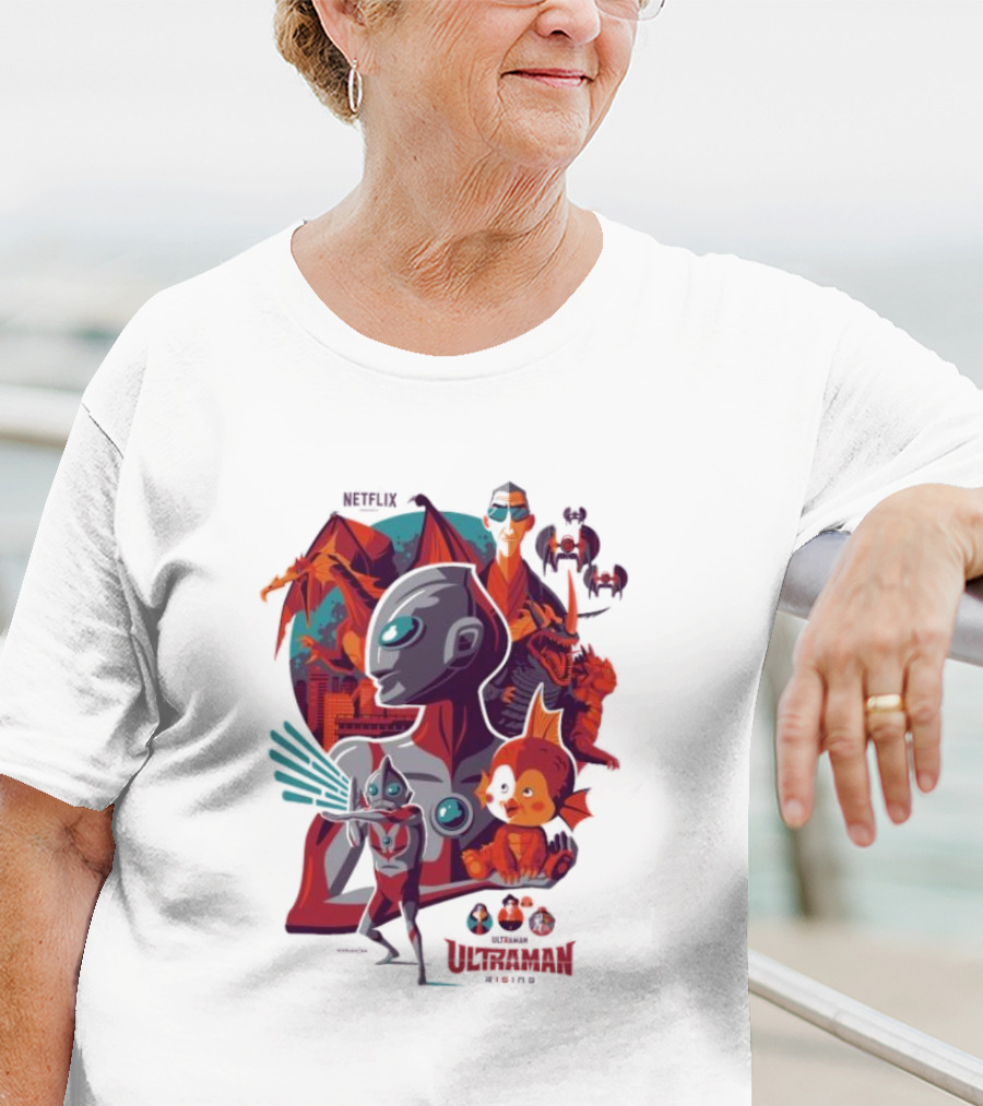 Netflix Ultraman Rising Cartoon Kaiju Characters T-Shirt
