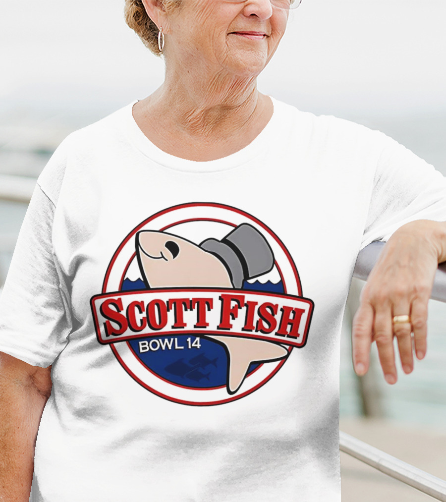 Scott Fish Bowl 14 Shark With Top Hat T-Shirt