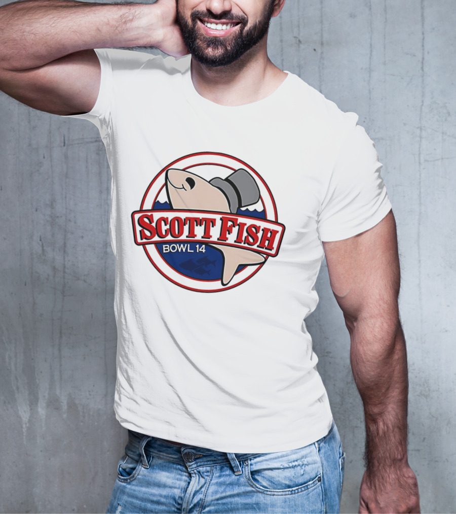 Scott Fish Bowl 14 Shark With Top Hat T-Shirt