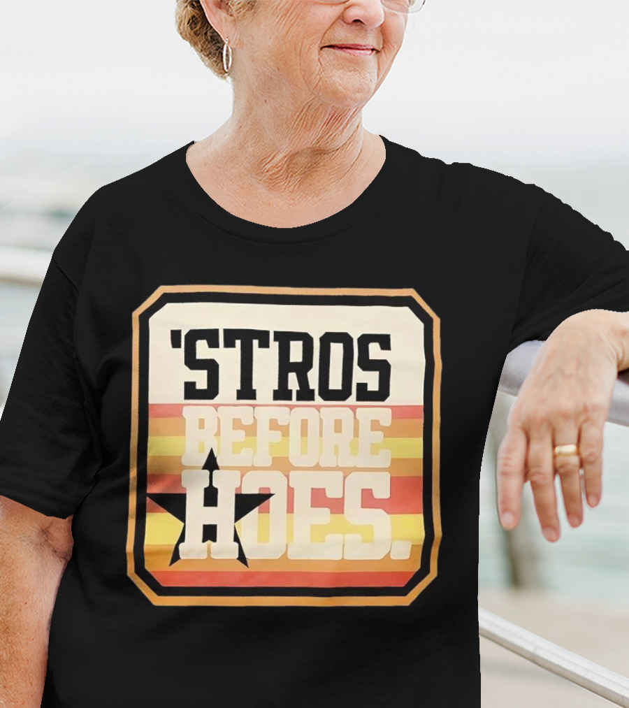 'Stros Before Hoes Houston Astros Star Retro T-Shirt
