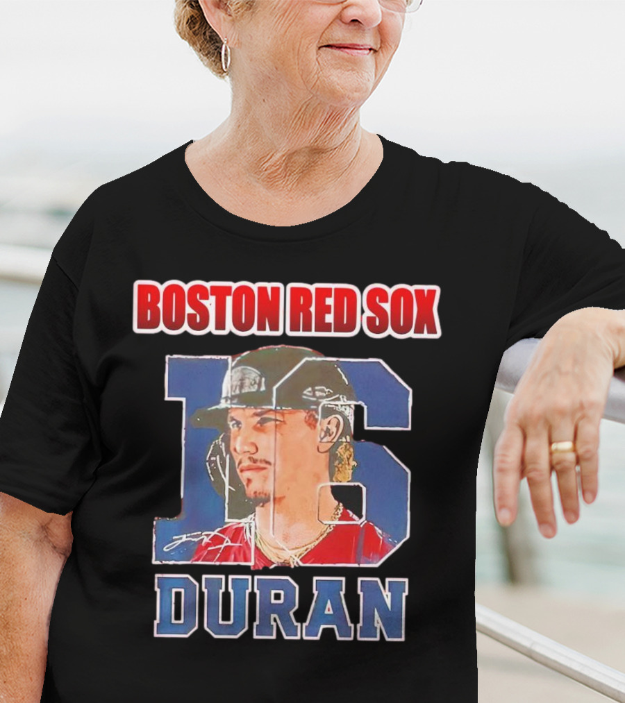 Boston Red Sox Jarren Duran 16 Portrait Patch T-Shirt