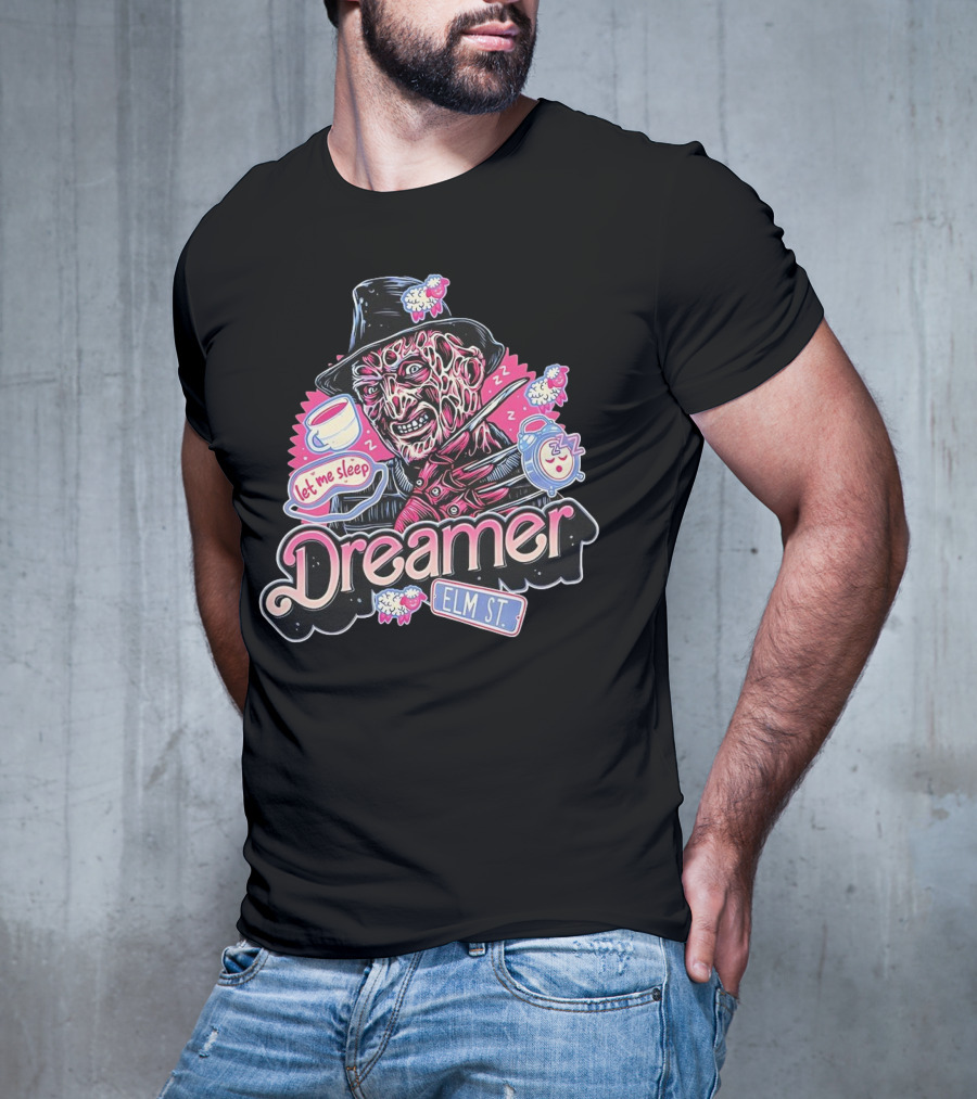 Freddy Krueger Dreamer Let Me Sleep Elm St T-Shirt