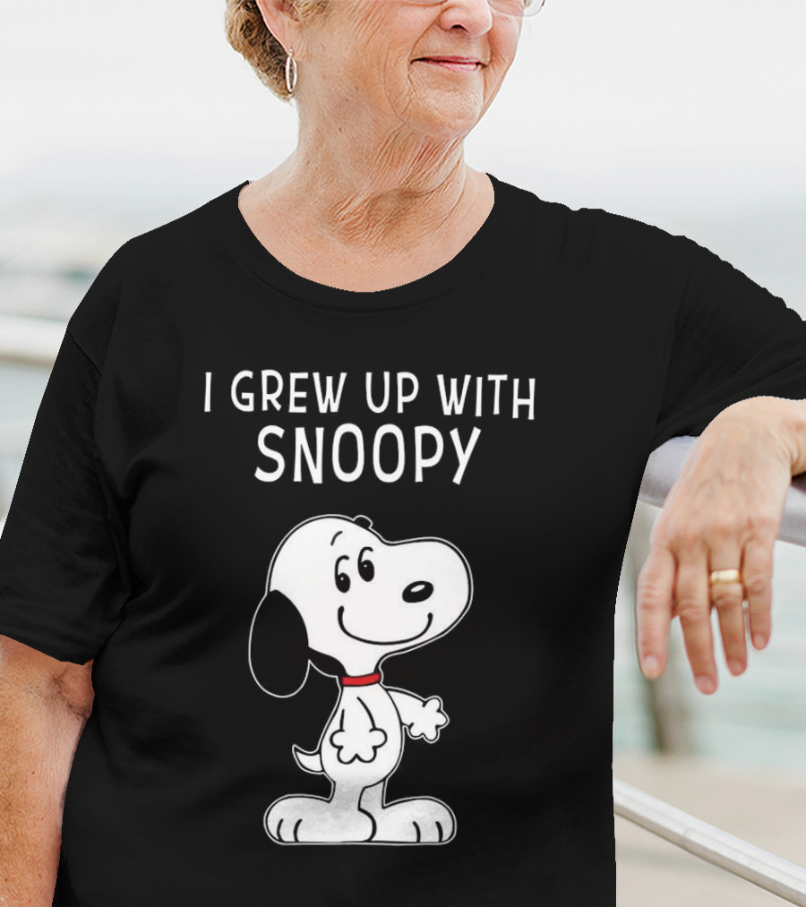 I Grew Up With Snoopy Peanuts Character Nostalgic Fun T-Shirt