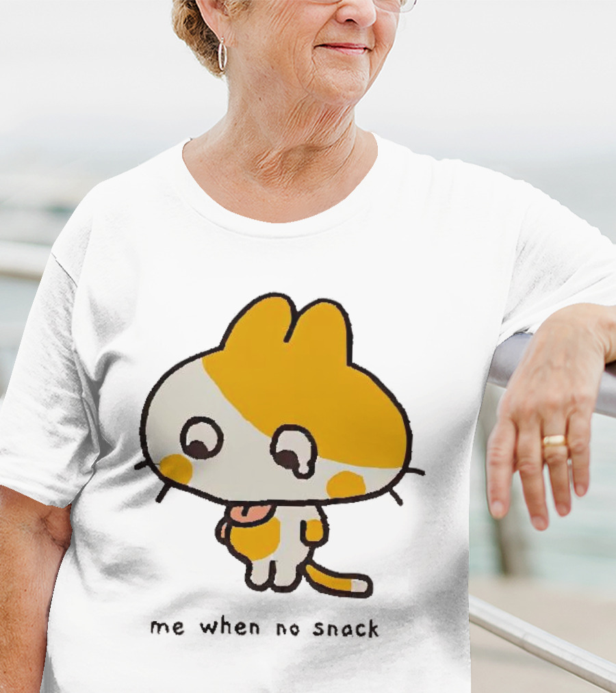 Liliuhms Me When No Snack Cat Cute Character T-Shirt