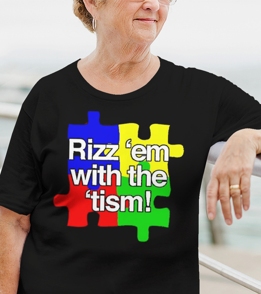 Rizz 'em With The ’Tism Puzzle Pieces T-Shirt
