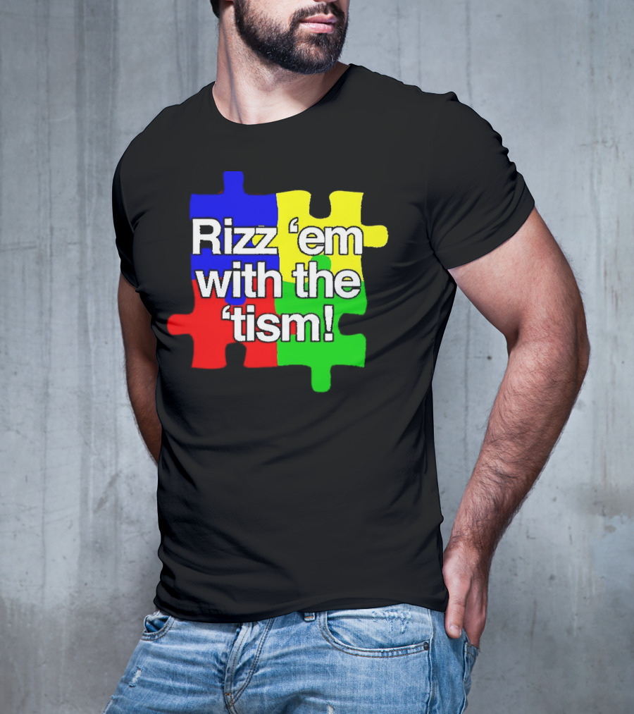 Rizz 'em With The ’Tism Puzzle Pieces T-Shirt