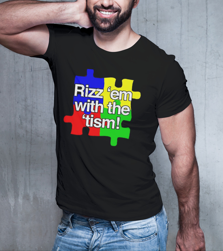 Rizz 'em With The ’Tism Puzzle Pieces T-Shirt
