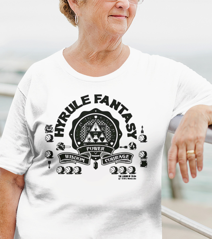 Hyrule Fantasy The Legend Of Zelda Wisdom Power Courage T-Shirt