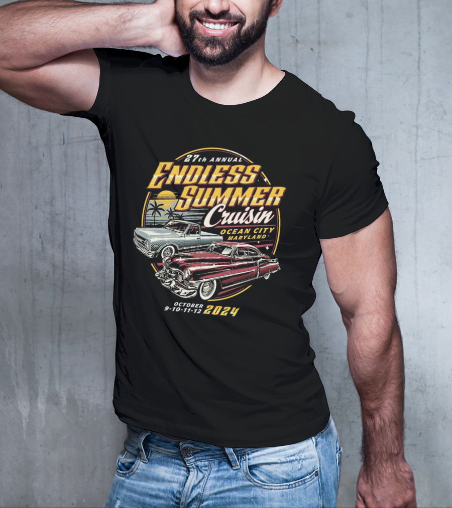 27th Annual Endless Summer Cruisin Ocean City Maryland October 9-10-11-12 T-Shirt
