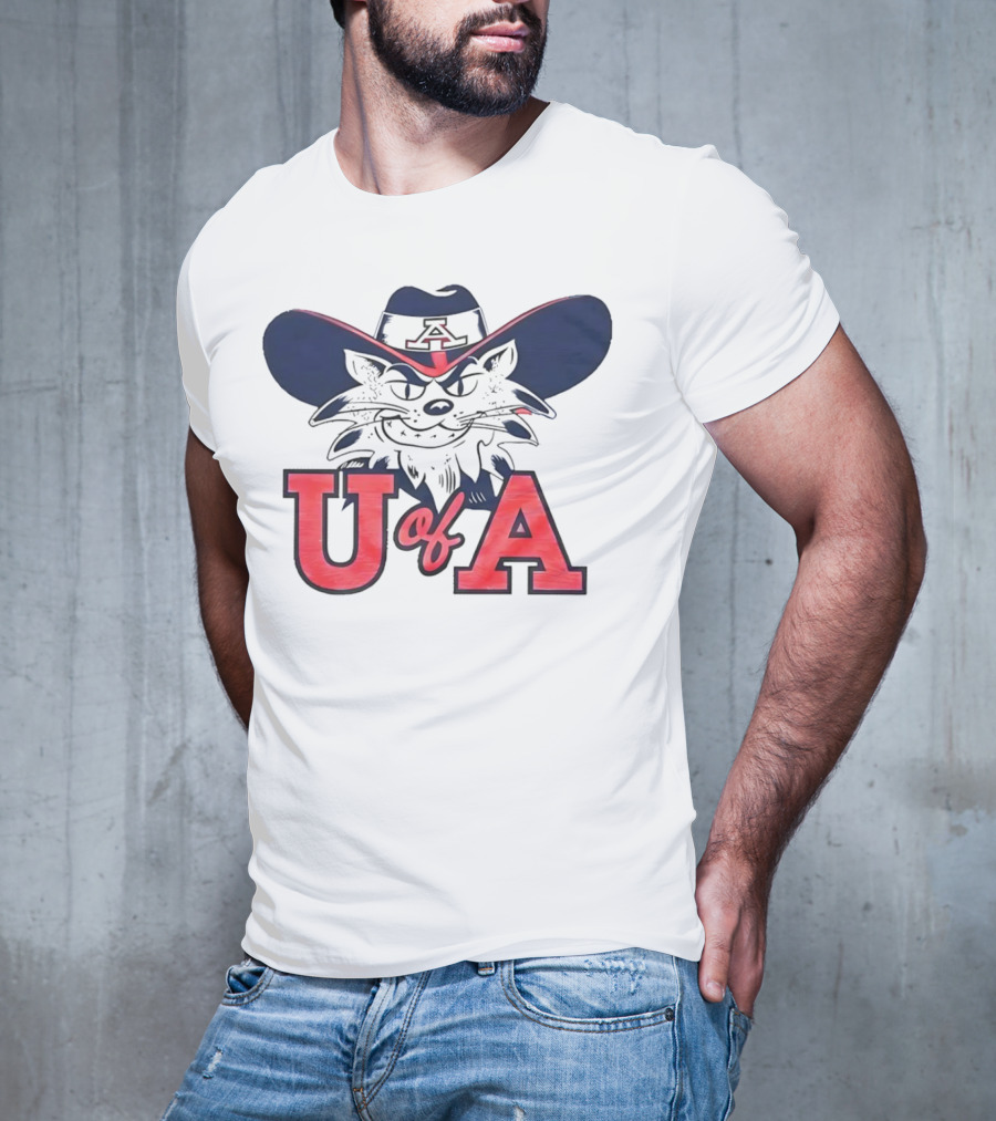 Arizona Wildcats U Of A Mascot Cowboy Hat T-Shirt