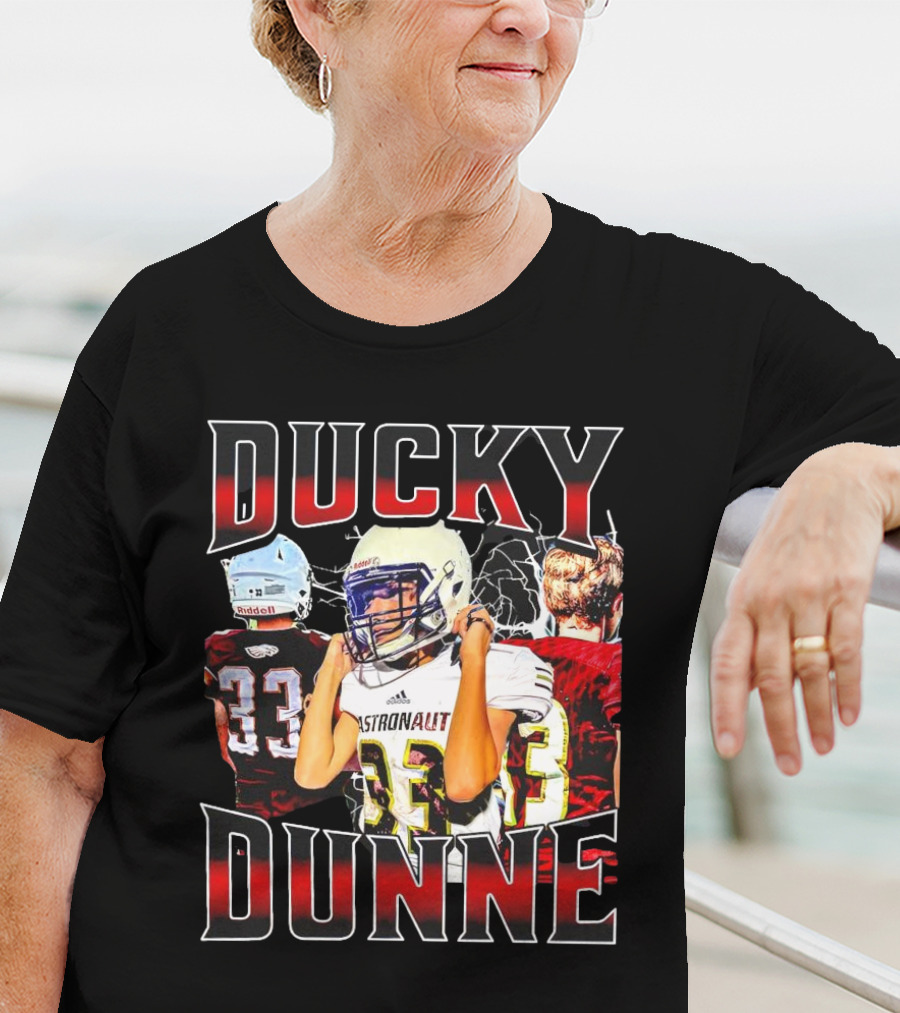 Ducky Dunne Astronaut 33 Football Player T-Shirt