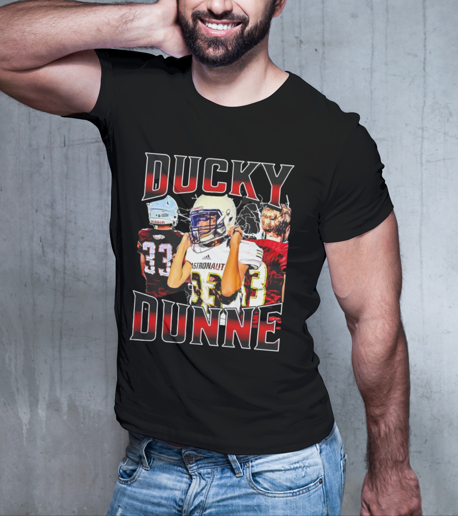 Ducky Dunne Astronaut 33 Football Player T-Shirt