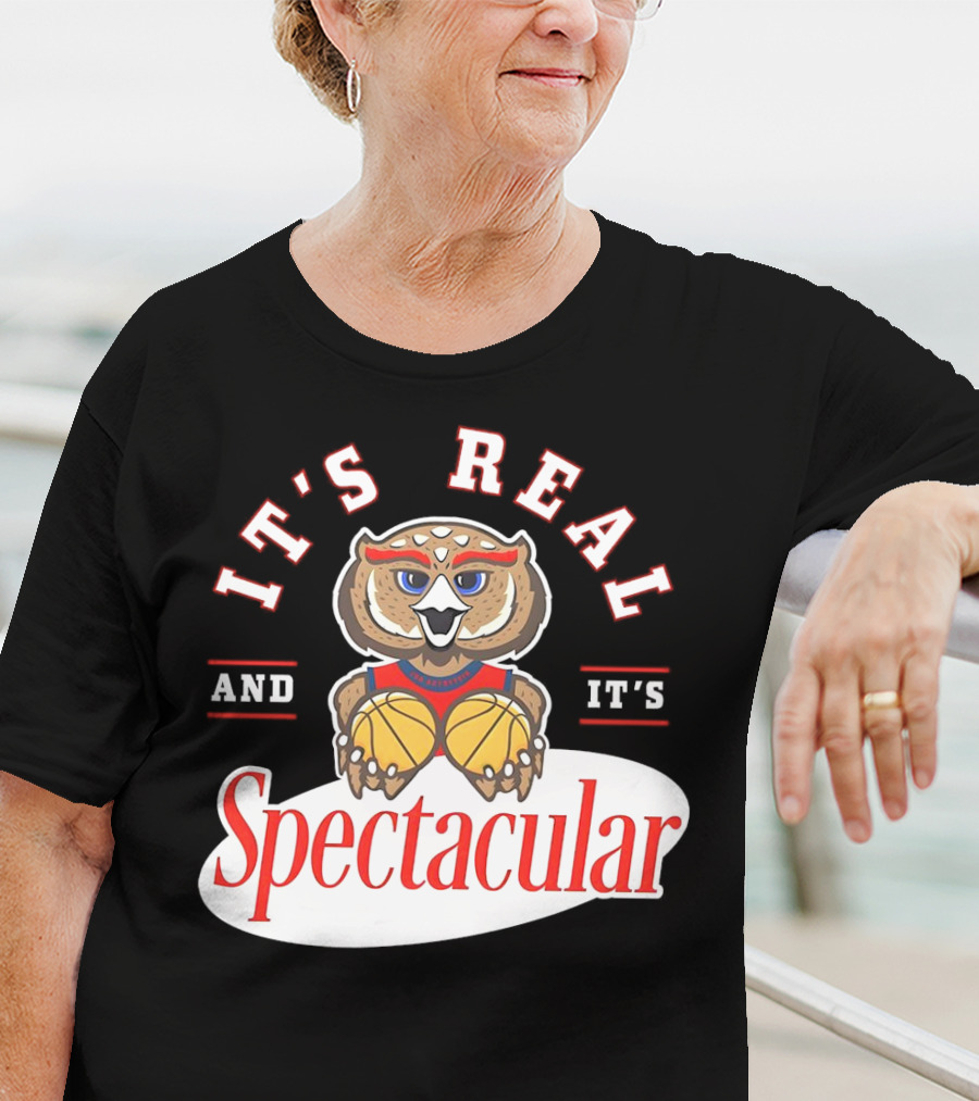 It's Real And It's Spectacular Florida Atlantic Owls Mascot T-Shirt