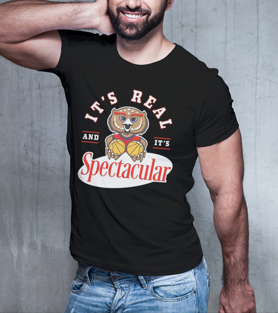 It's Real And It's Spectacular Florida Atlantic Owls Mascot T-Shirt