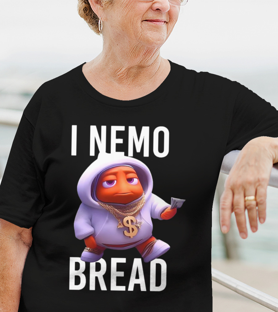I Nemo Bread Cartoon Parody With Blinged-Out Fish In T-Shirt